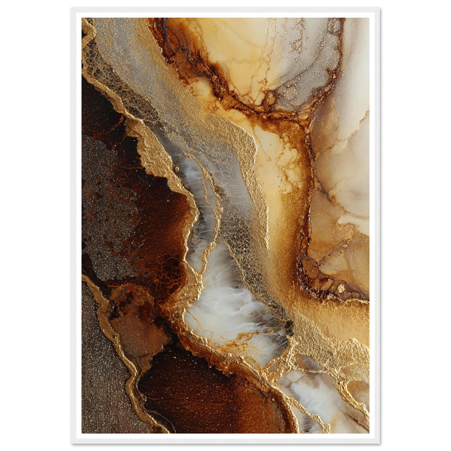 Abstract Flow - Framed Poster - 30x40 cm / 12x16″ - Black frame