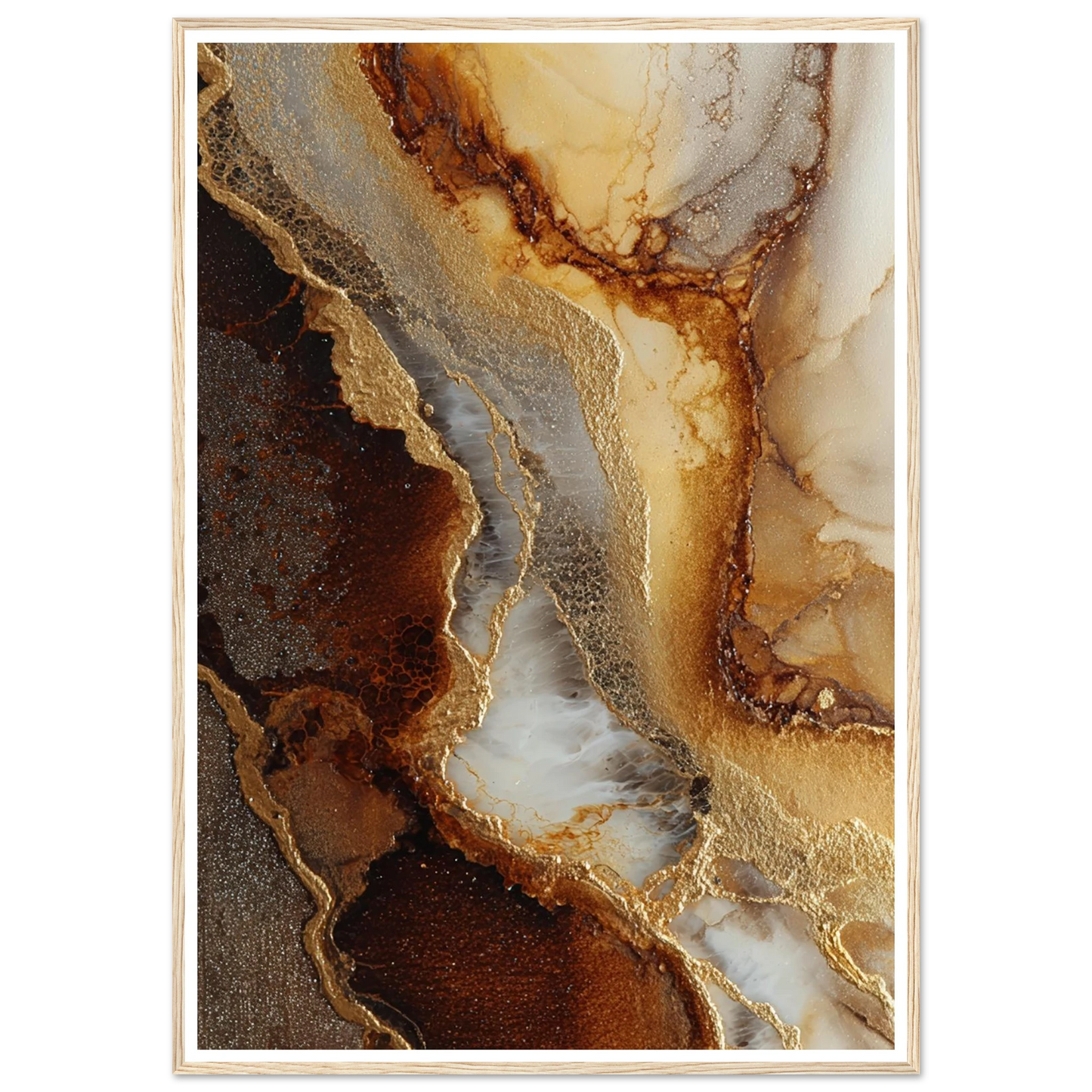 Abstract Flow - Framed Poster - 30x40 cm / 12x16″ - Black frame