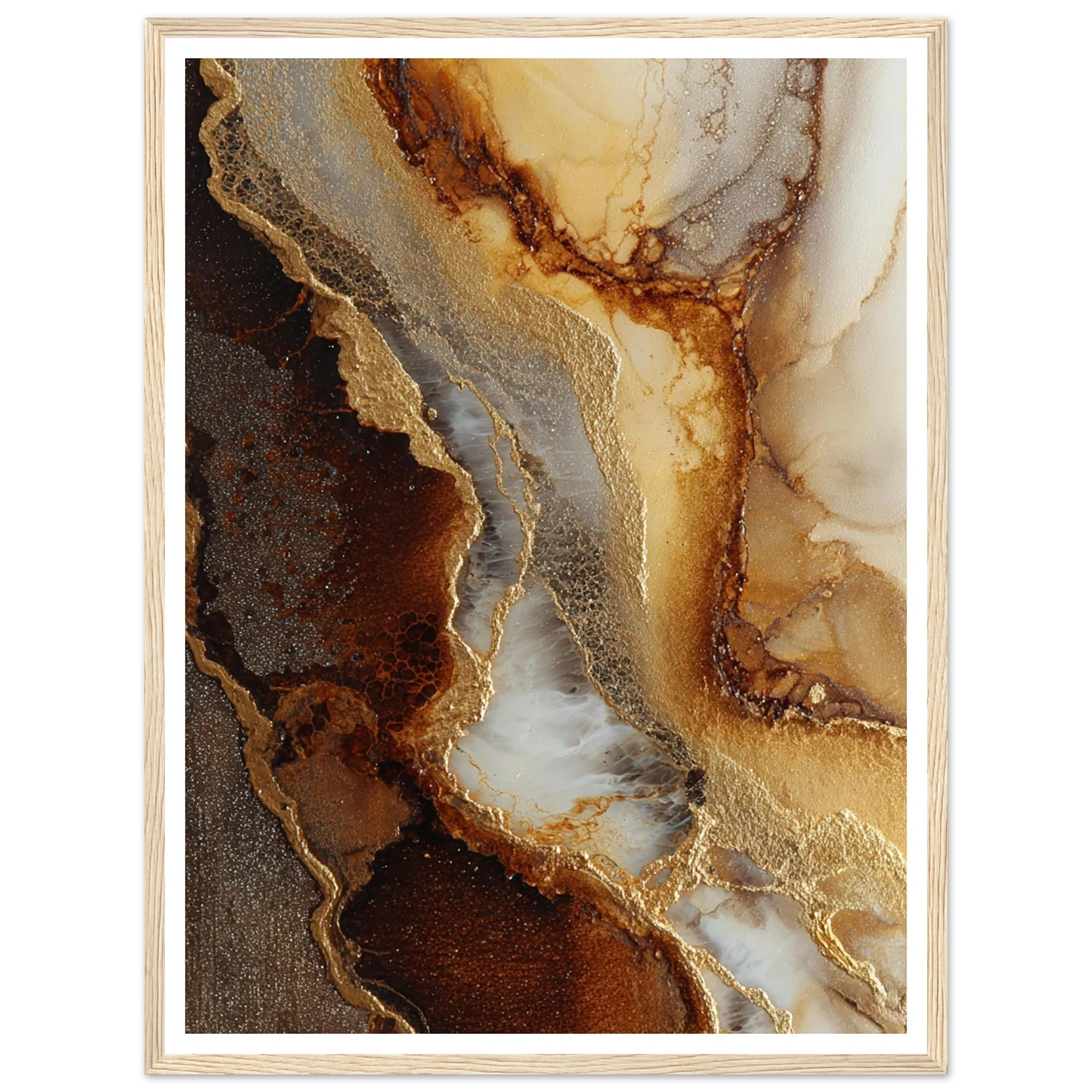Abstract Flow - Framed Poster - 30x40 cm / 12x16″ - Black frame