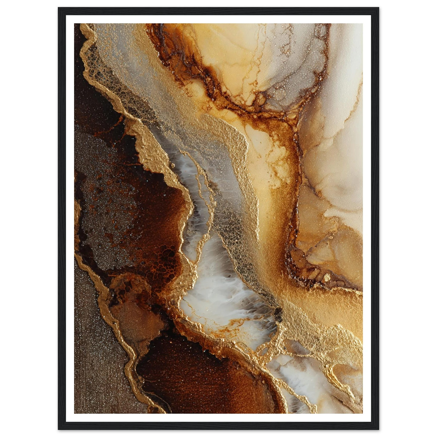 Abstract Flow - Framed Poster - 30x40 cm / 12x16″ - Black frame