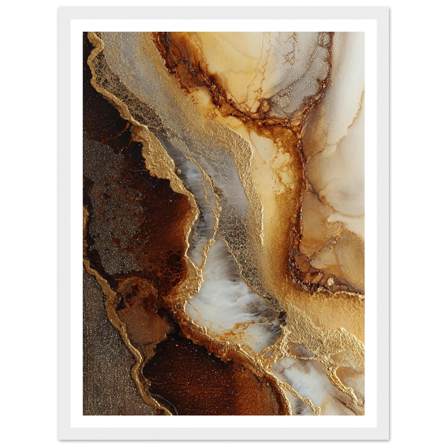 Abstract Flow - Framed Poster - 30x40 cm / 12x16″ - Black frame