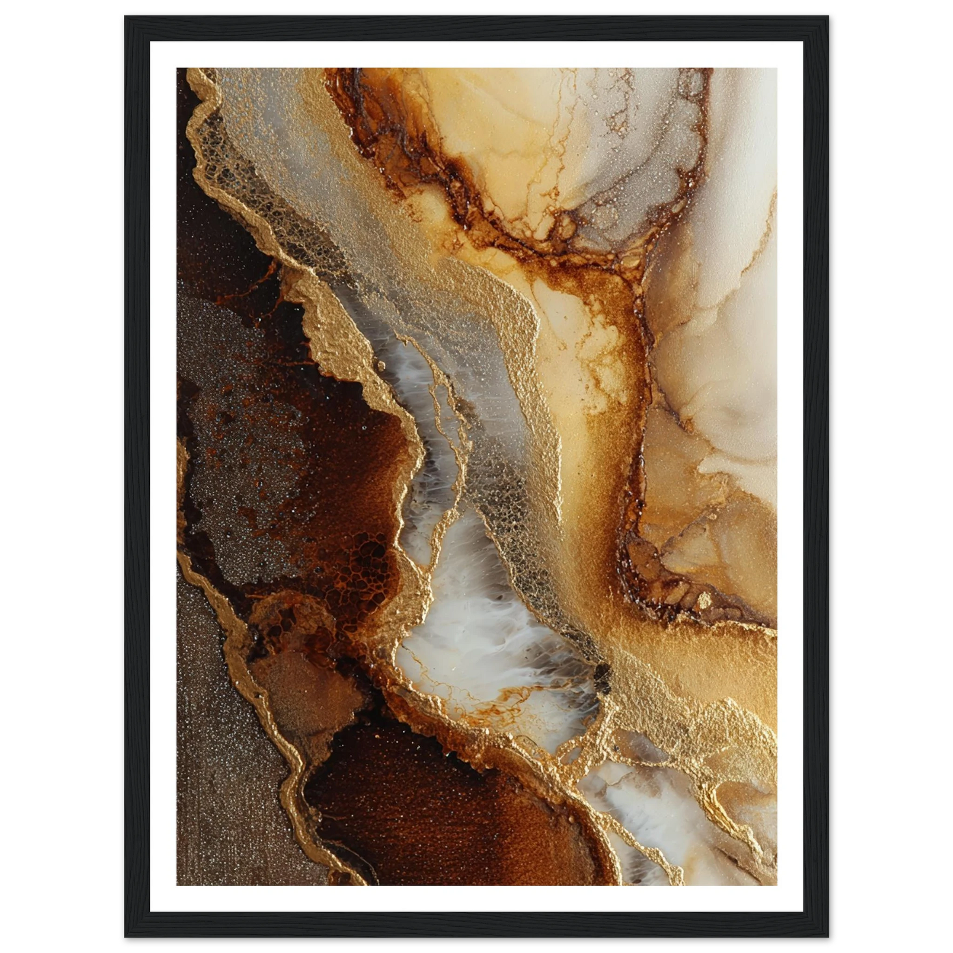 Abstract Flow - Framed Poster - 30x40 cm / 12x16″ - Black frame