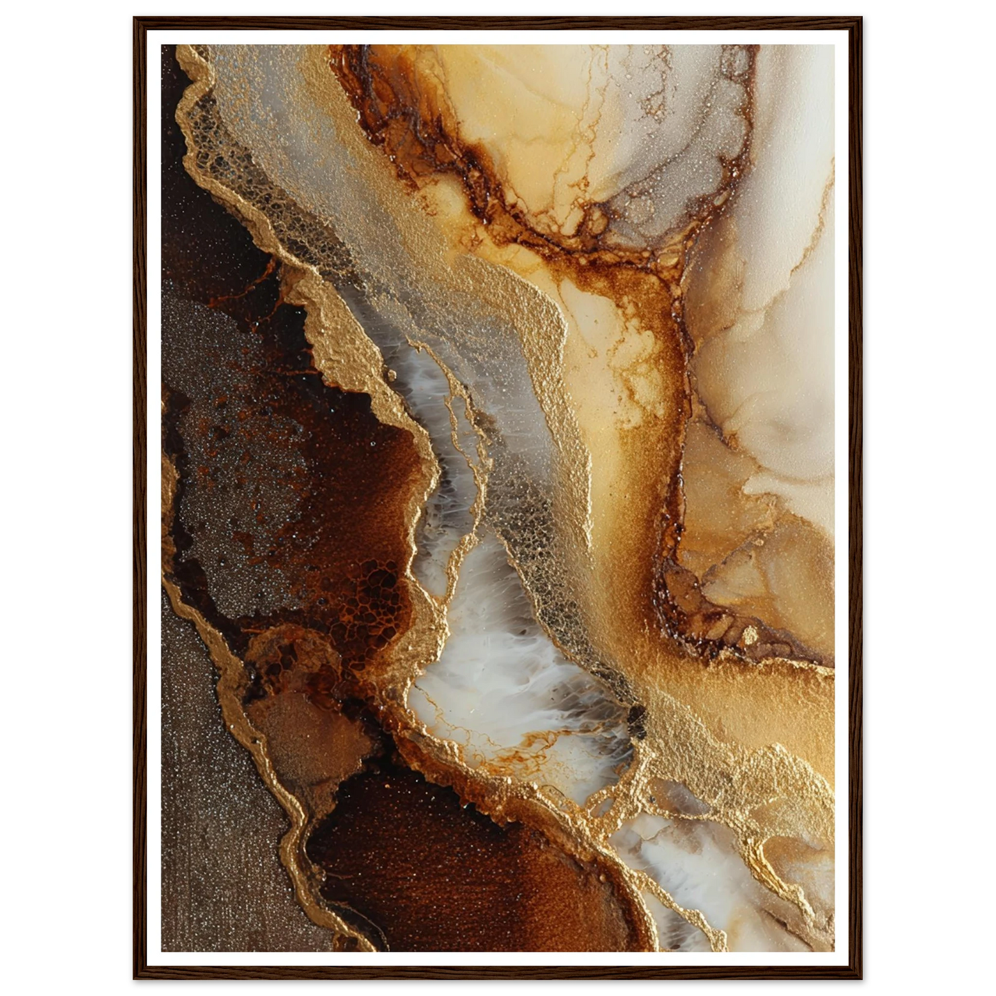 Abstract Flow - Framed Poster - 30x40 cm / 12x16″ - Black frame