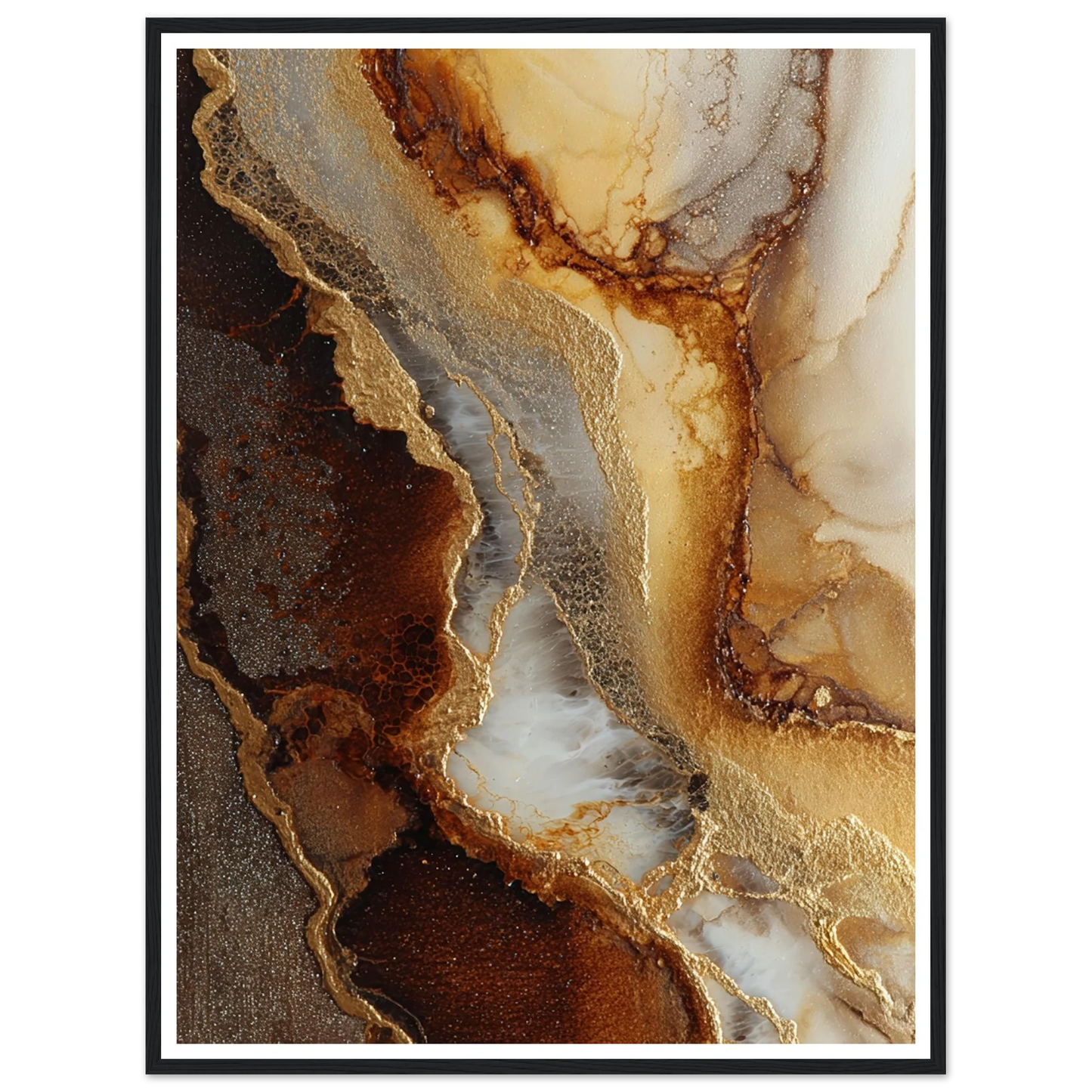 Abstract Flow - Framed Poster - 30x40 cm / 12x16″ - Black frame