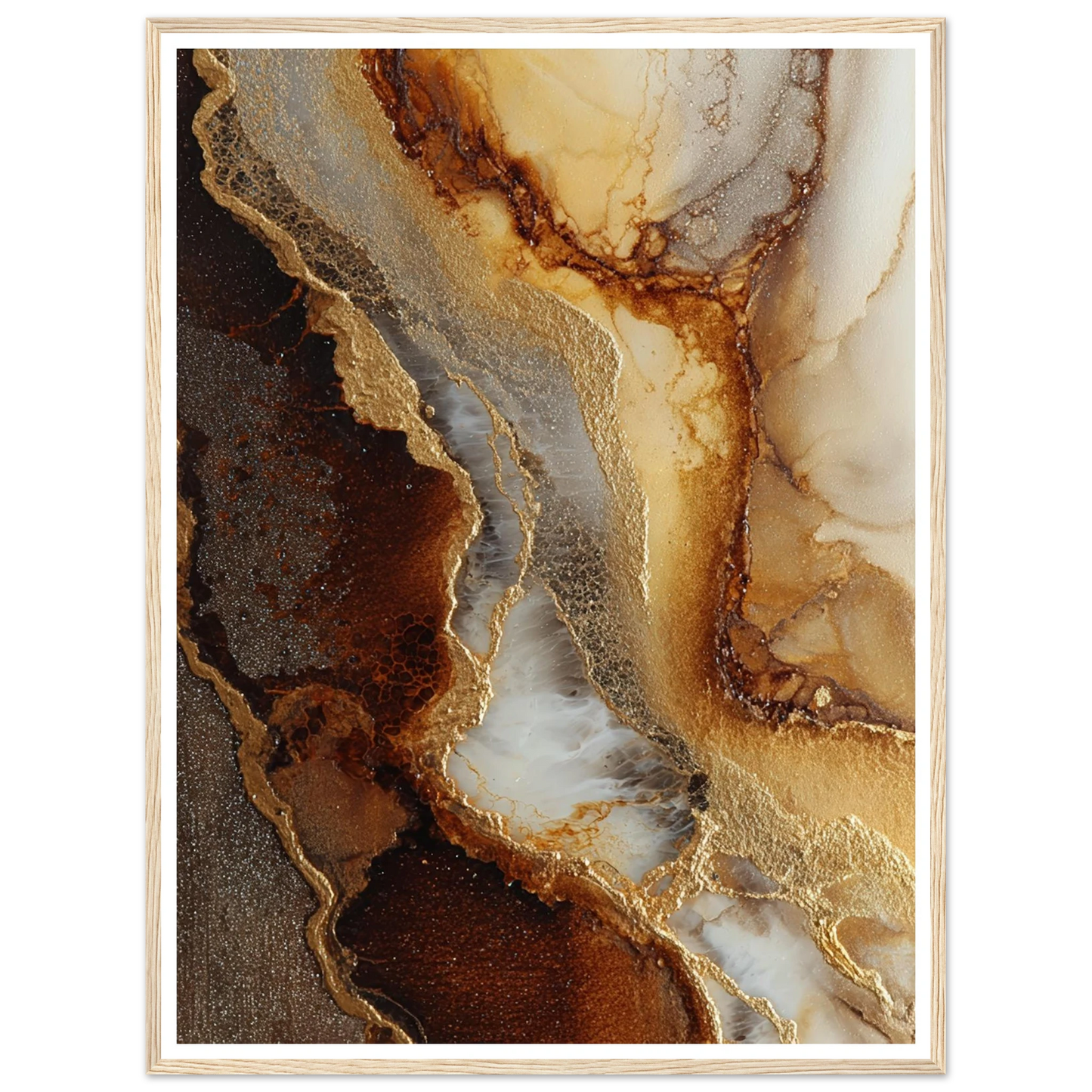 Abstract Flow - Framed Poster - 30x40 cm / 12x16″ - Black frame