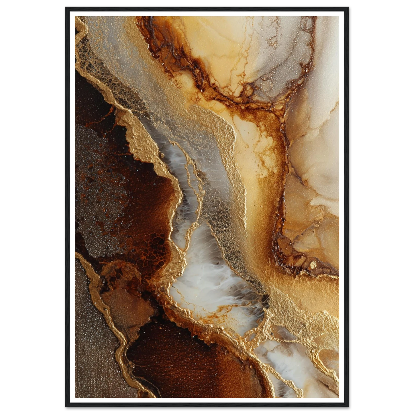 Abstract Flow - Framed Poster - 30x40 cm / 12x16″ - Black frame