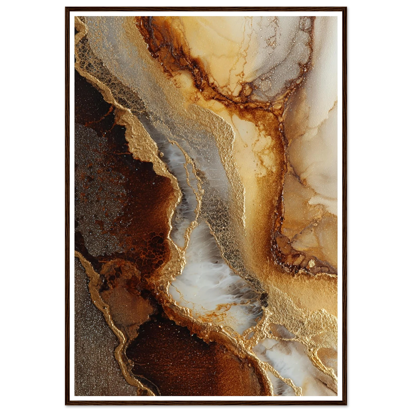 Abstract Flow - Framed Poster - 30x40 cm / 12x16″ - Black frame