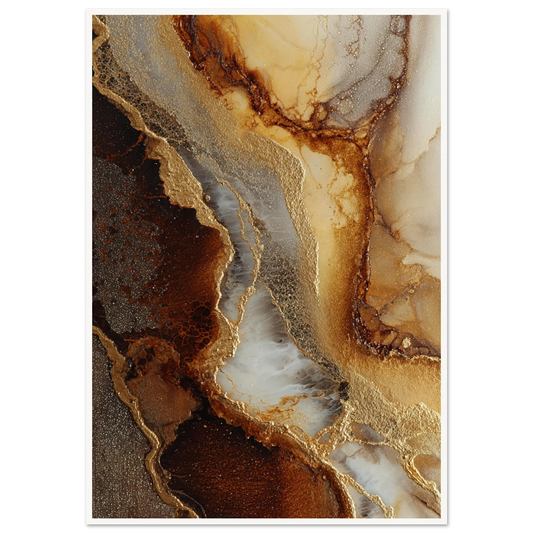 Abstract Flow - Framed Poster - 30x40 cm / 12x16″ - Black frame