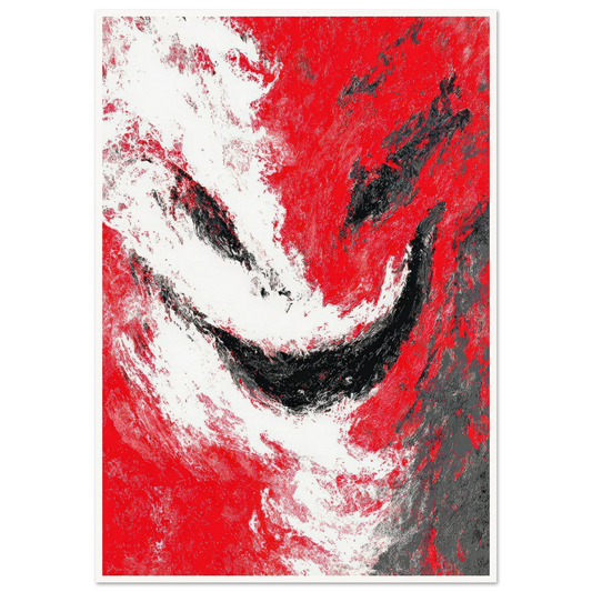Abstract Grin 2 - Framed Poster - 30x40 cm / 12x16″ - Black frame