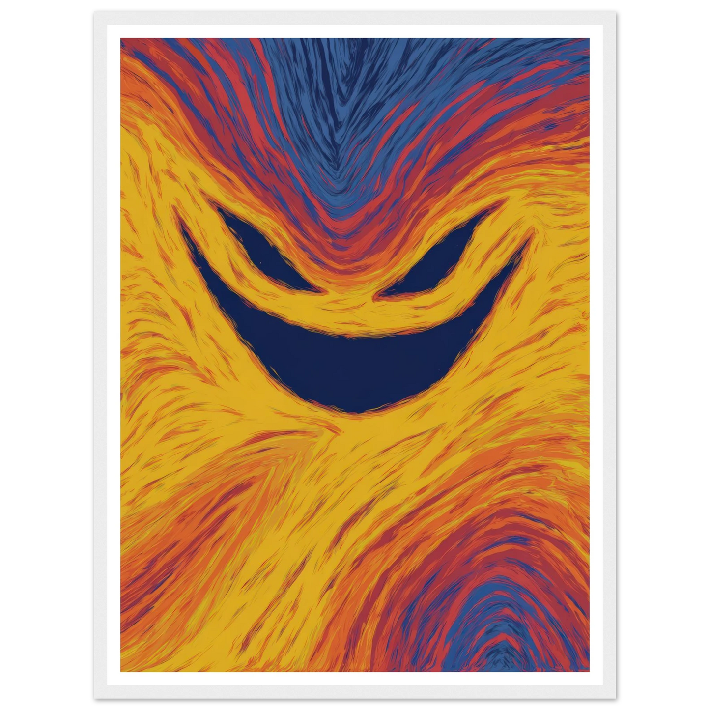 Abstract Grin - Framed Poster - 30x40 cm / 12x16″ - Black frame