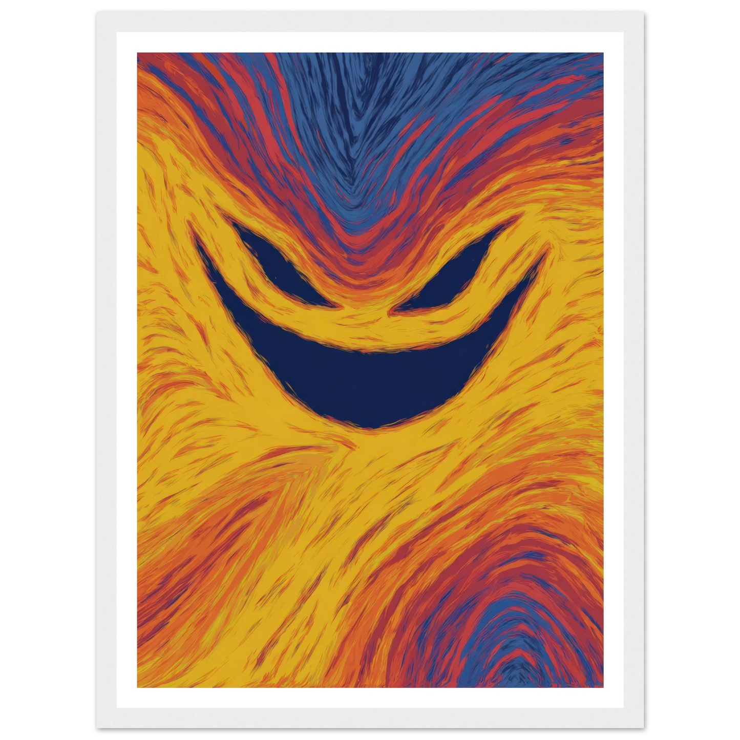 Abstract Grin - Framed Poster - 30x40 cm / 12x16″ - Black frame