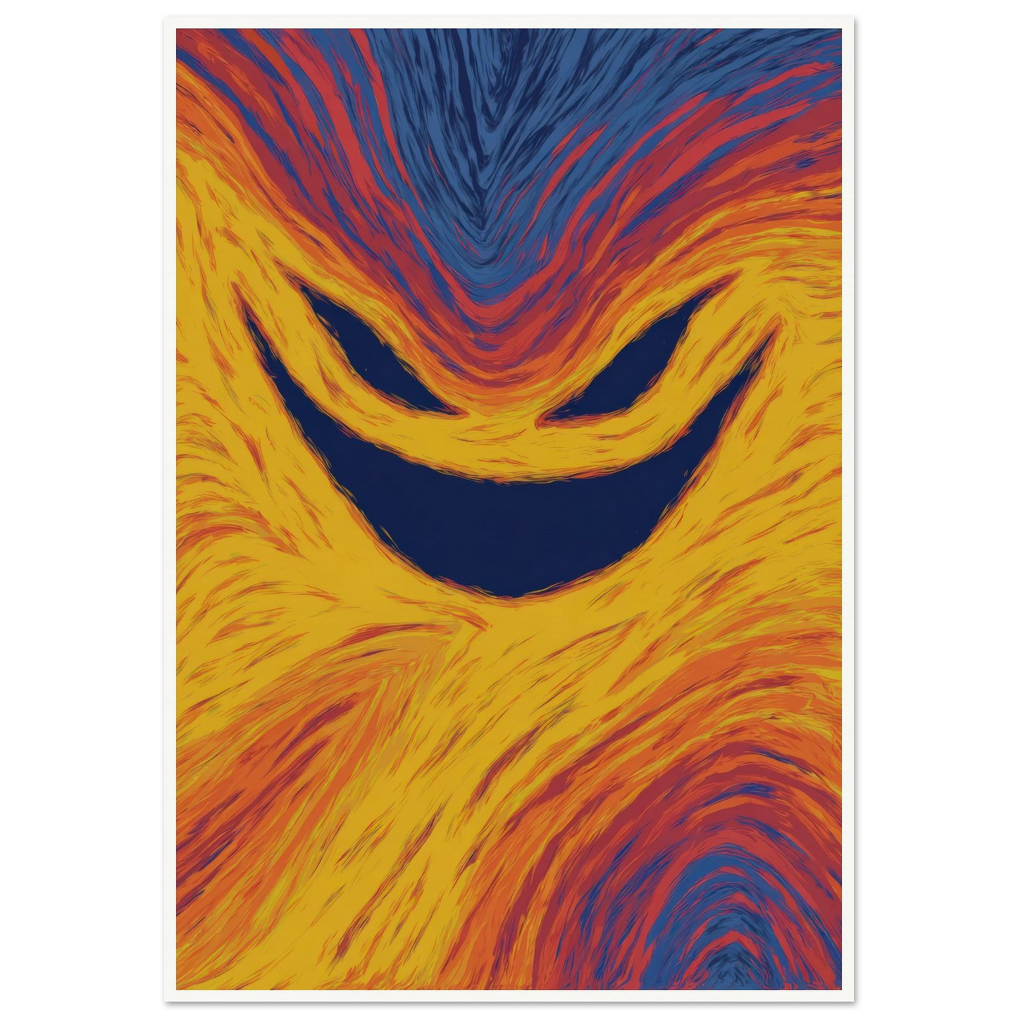 Abstract Grin - Framed Poster - 30x40 cm / 12x16″ - Black frame