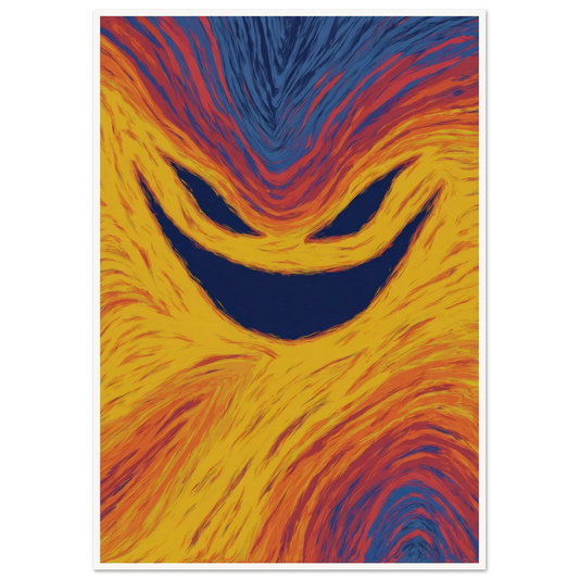 Abstract Grin - Framed Poster - 30x40 cm / 12x16″ - Black frame
