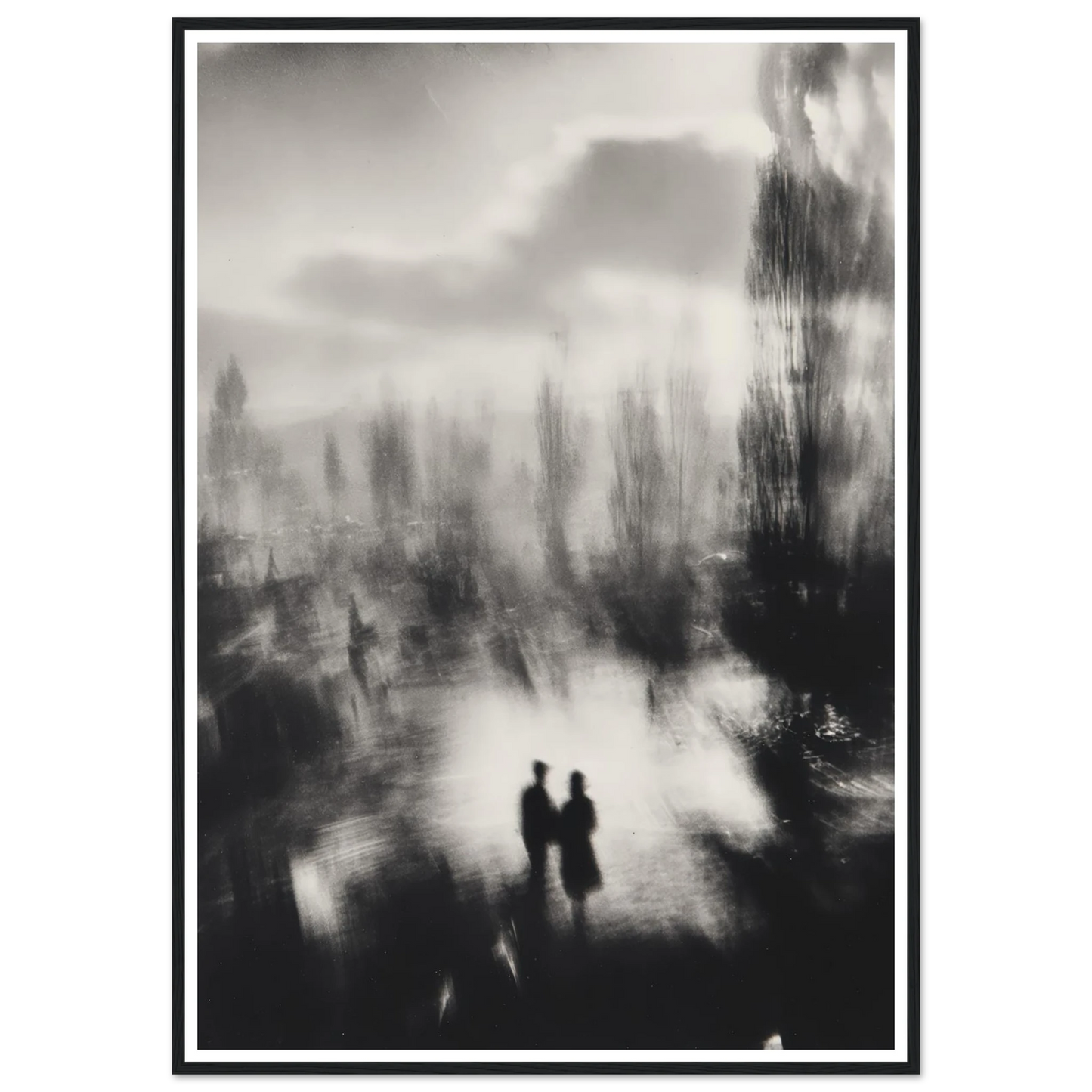 Abstract Land B&W - Framed Poster - 30x40 cm / 12x16″ - Black frame