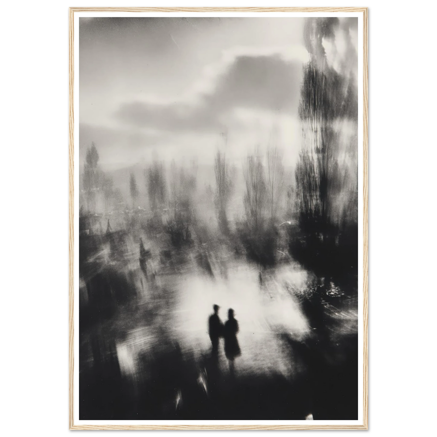 Abstract Land B&W - Framed Poster - 30x40 cm / 12x16″ - Black frame