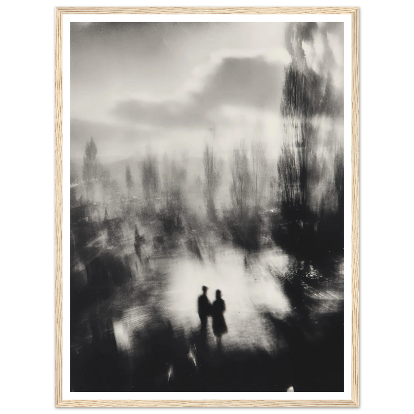 Abstract Land B&W - Framed Poster - 30x40 cm / 12x16″ - Black frame