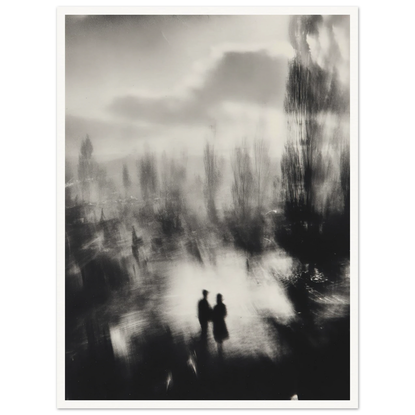 Abstract Land B&W - Framed Poster - 30x40 cm / 12x16″ - Black frame