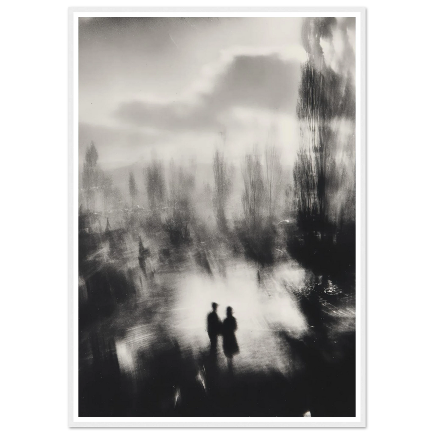 Abstract Land B&W - Framed Poster - 30x40 cm / 12x16″ - Black frame