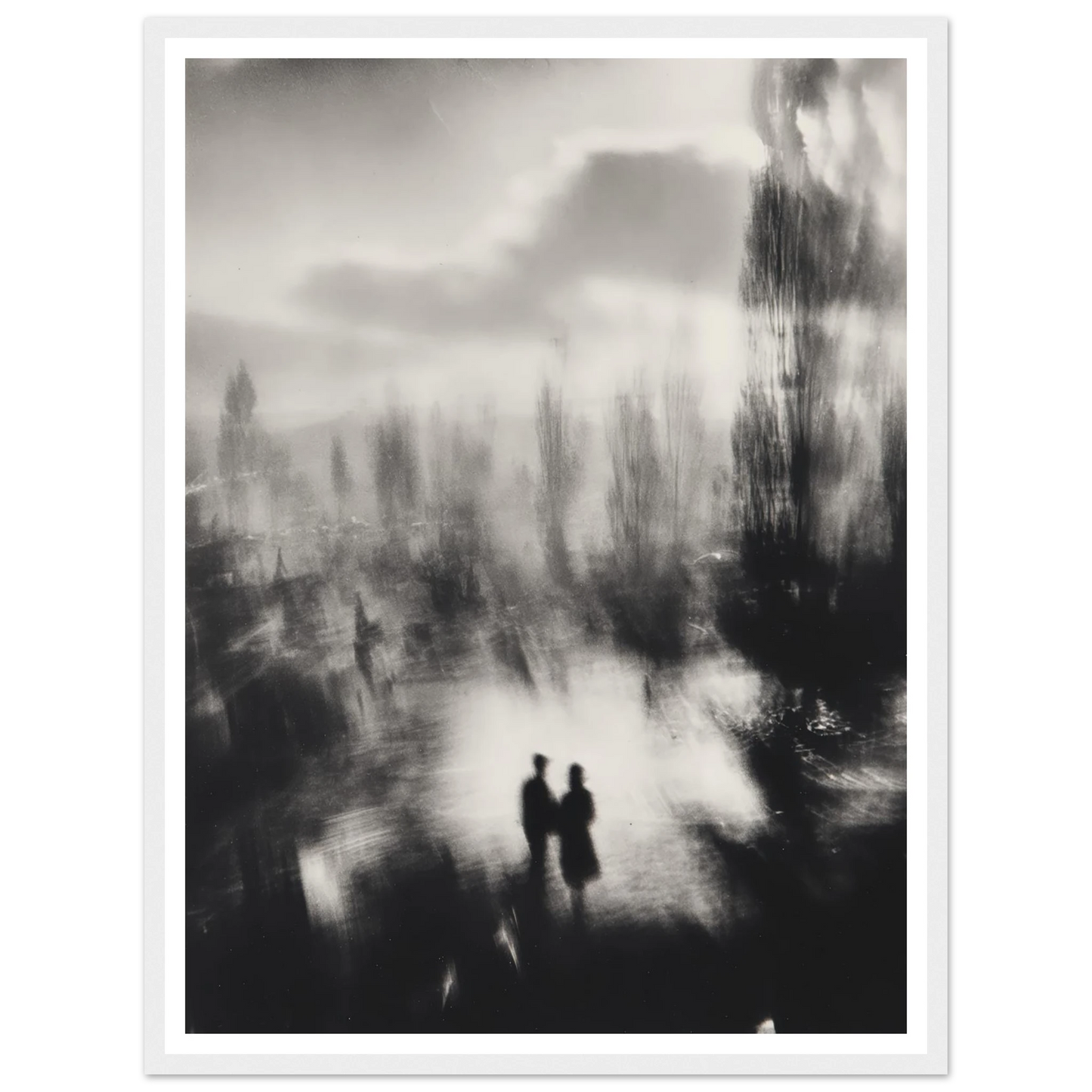 Abstract Land B&W - Framed Poster - 30x40 cm / 12x16″ - Black frame