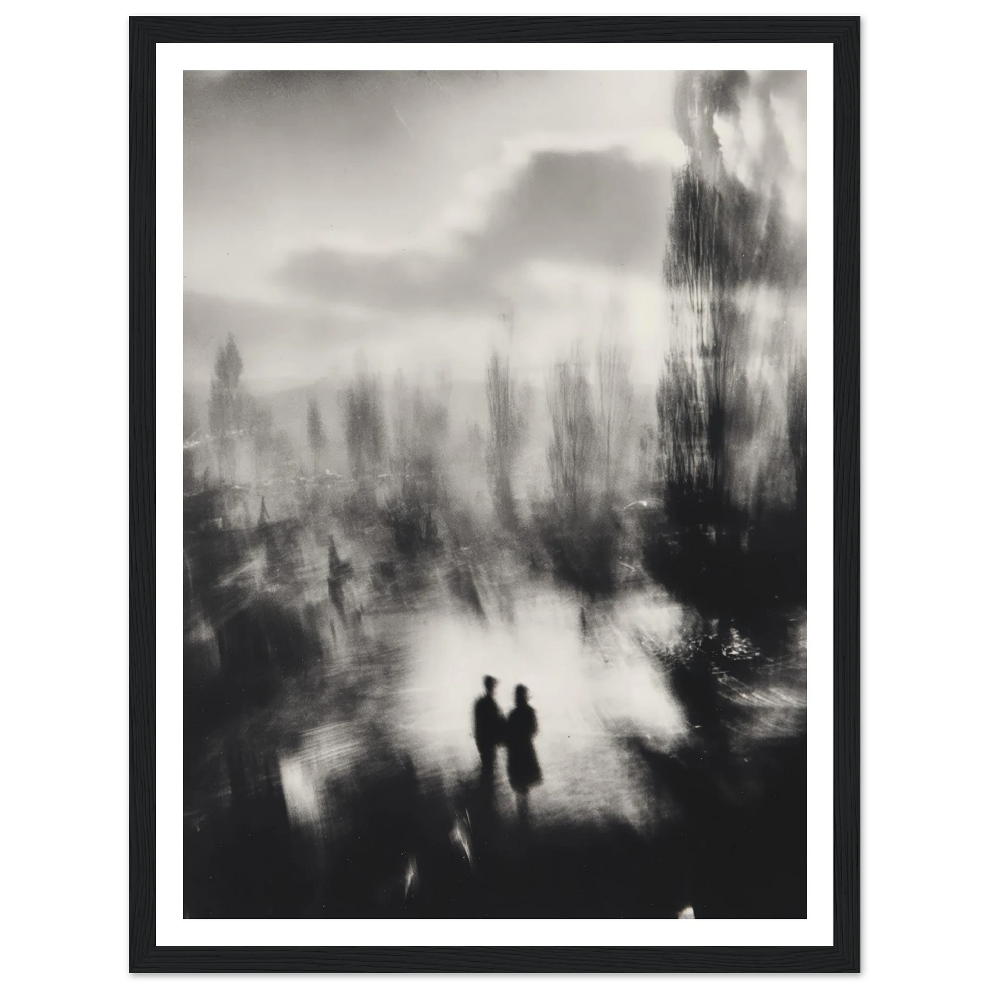 Abstract Land B&W - Framed Poster - 30x40 cm / 12x16″ - Black frame