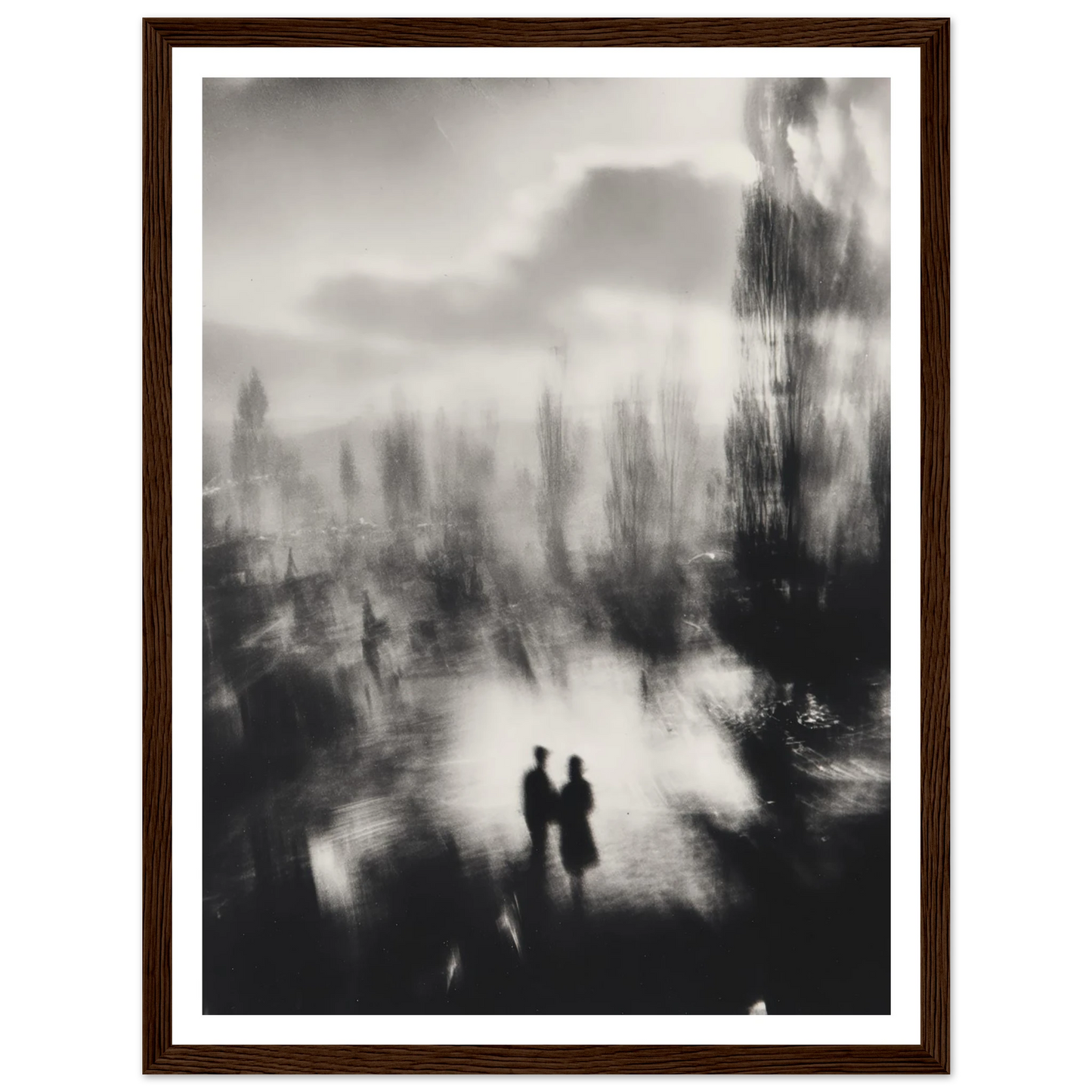 Abstract Land B&W - Framed Poster - 30x40 cm / 12x16″ - Black frame