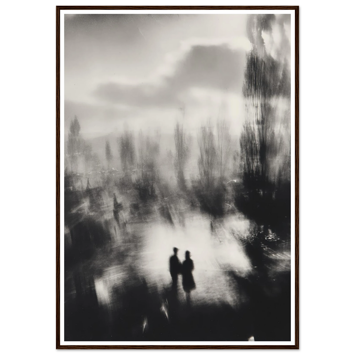 Abstract Land B&W - Framed Poster - 30x40 cm / 12x16″ - Black frame