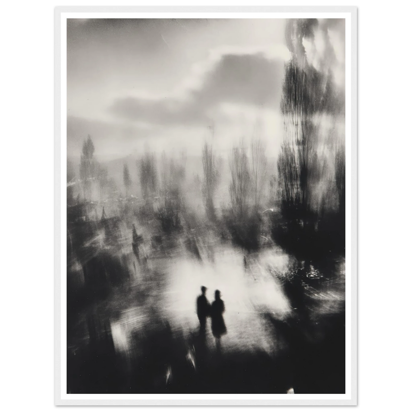 Abstract Land B&W - Framed Poster - 30x40 cm / 12x16″ - Black frame