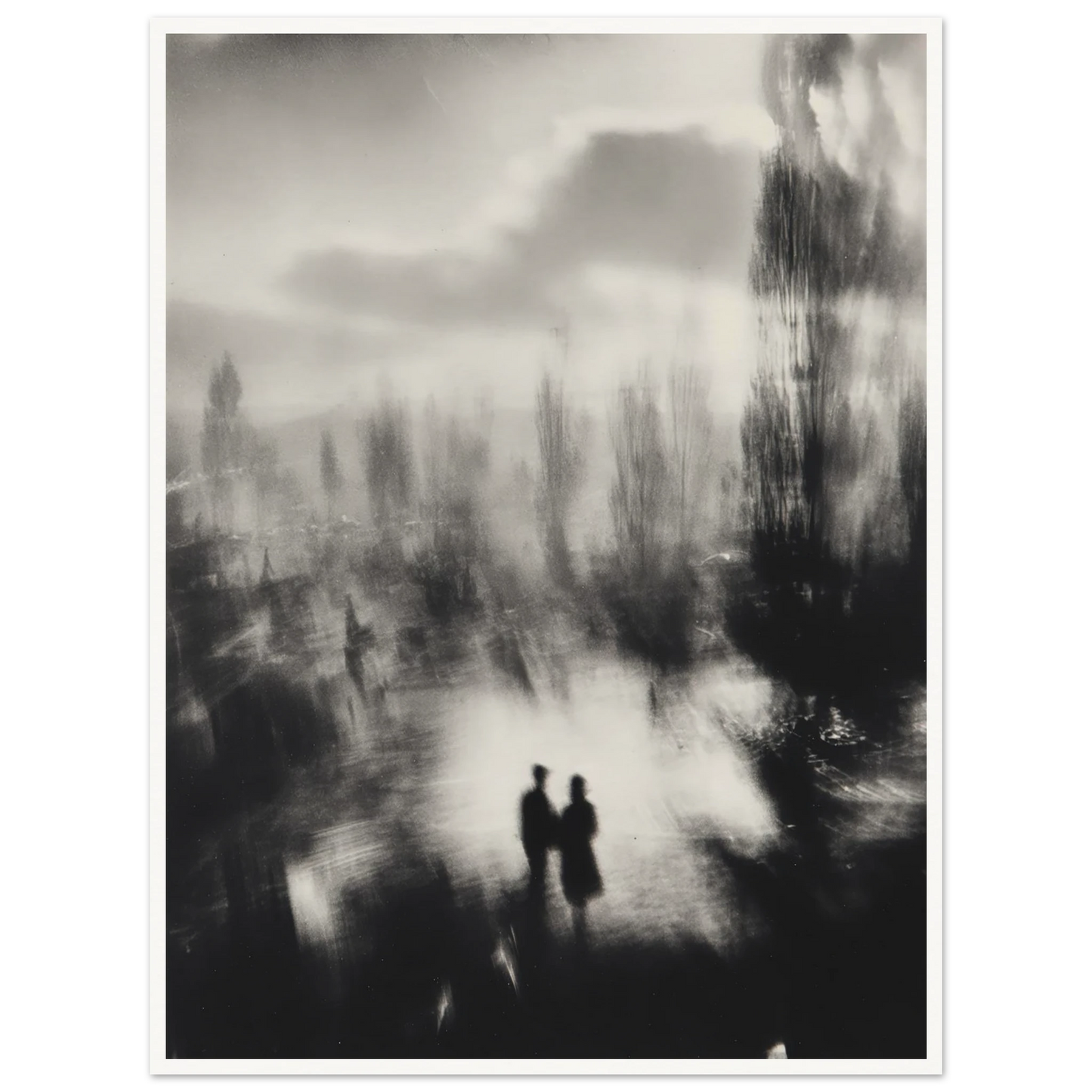 Abstract Land B&W - Framed Poster - 30x40 cm / 12x16″ - Black frame