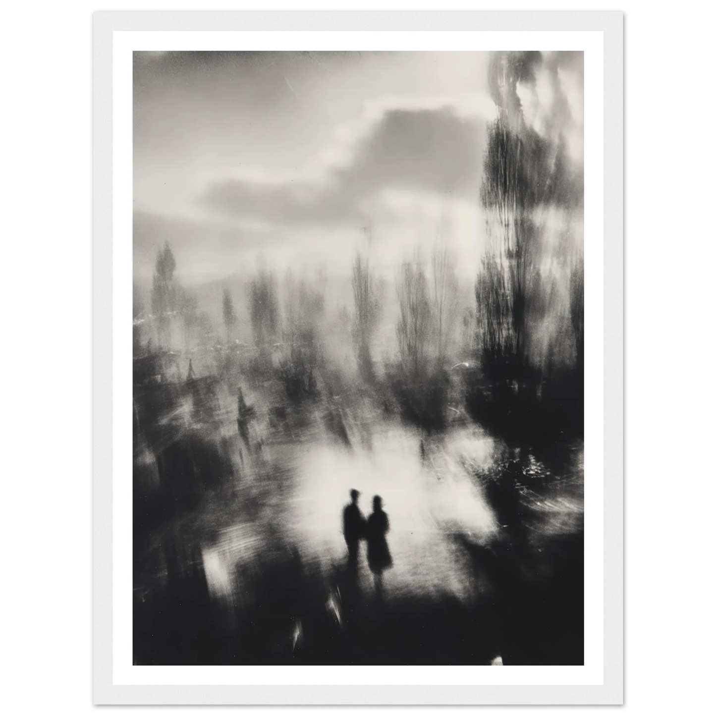Abstract Land B&W - Framed Poster - 30x40 cm / 12x16″ - Black frame
