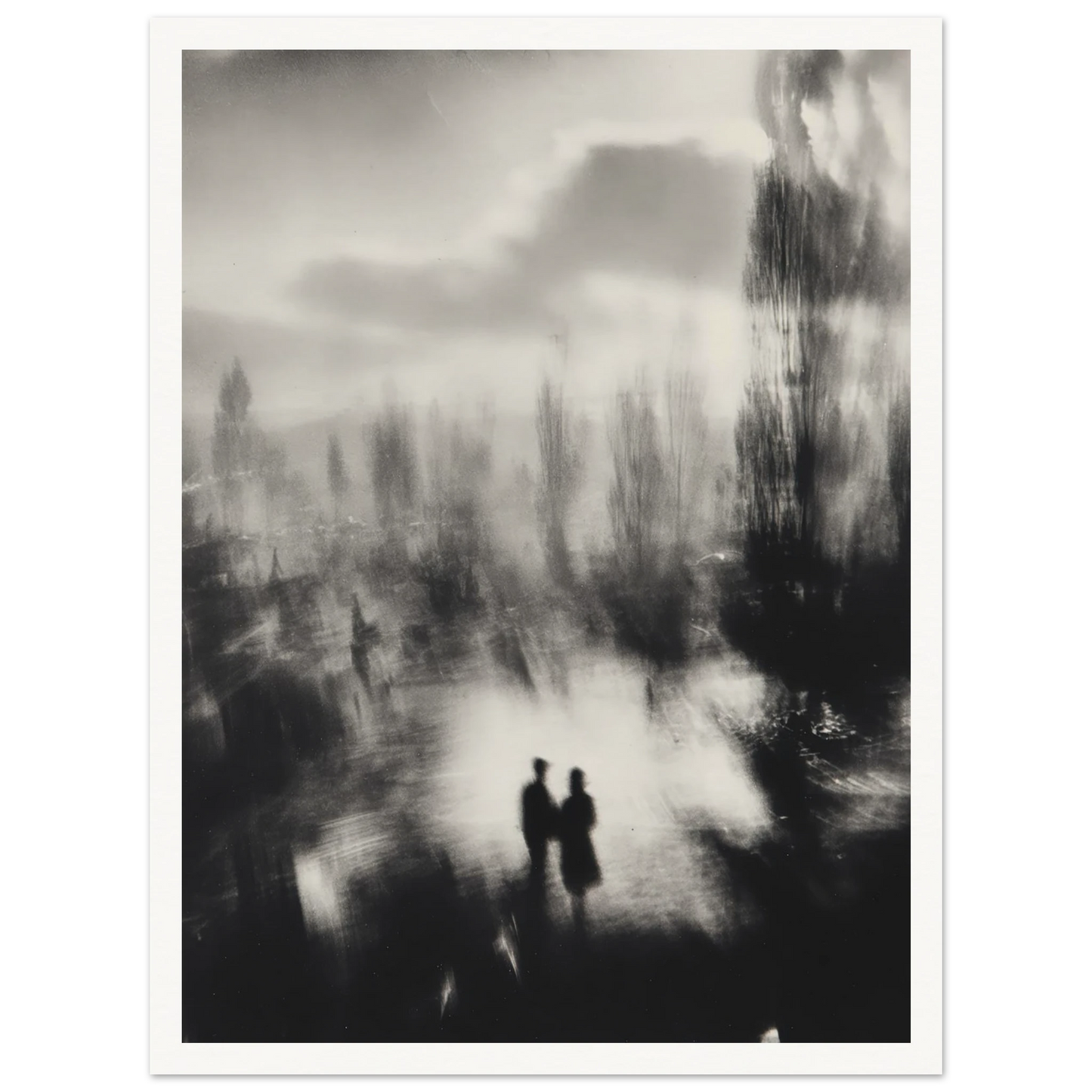 Abstract Land B&W - Framed Poster - 30x40 cm / 12x16″ - Black frame
