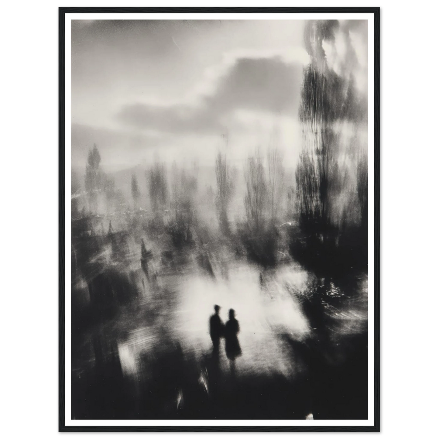 Abstract Land B&W - Framed Poster - 30x40 cm / 12x16″ - Black frame