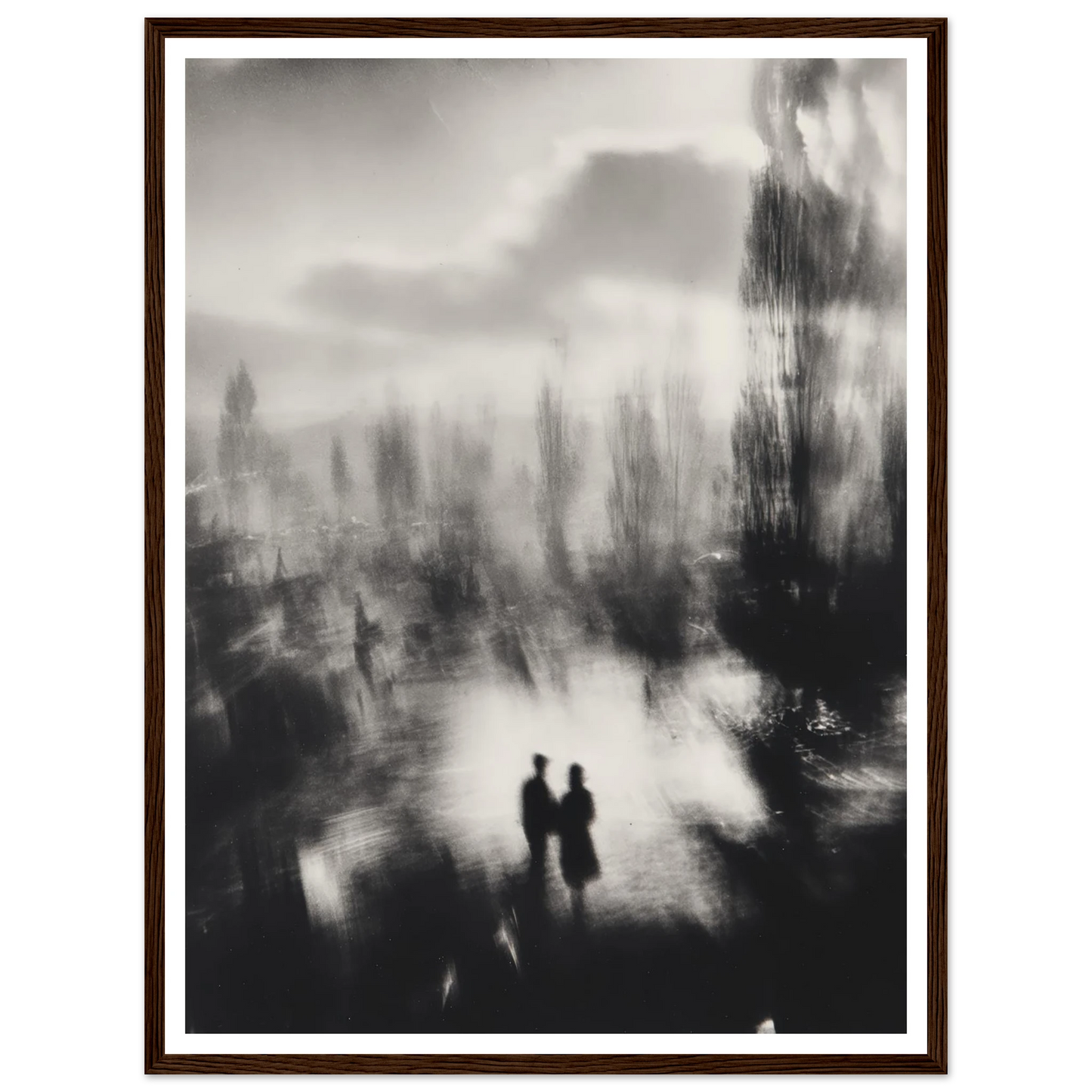 Abstract Land B&W - Framed Poster - 30x40 cm / 12x16″ - Black frame