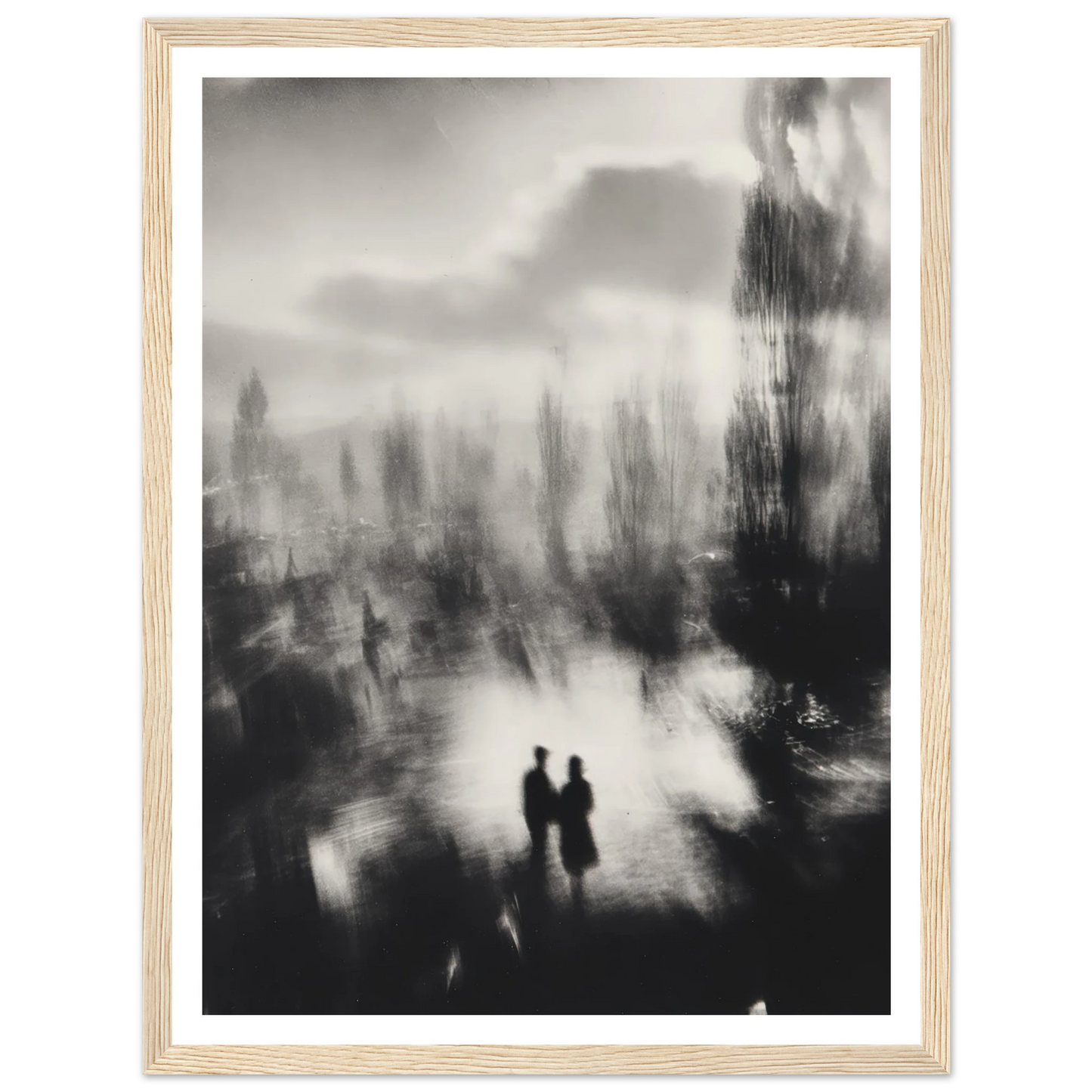 Abstract Land B&W - Framed Poster - 30x40 cm / 12x16″ - Black frame