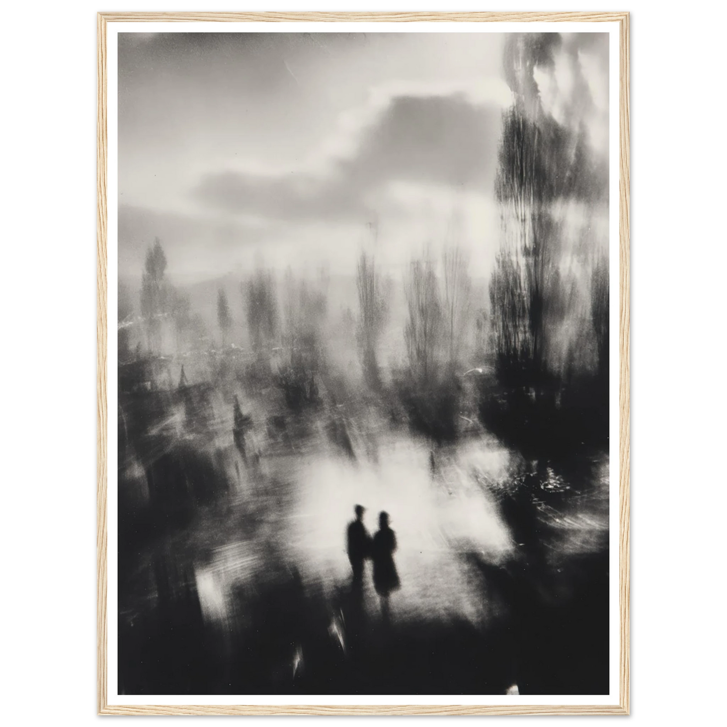 Abstract Land B&W - Framed Poster - 30x40 cm / 12x16″ - Black frame