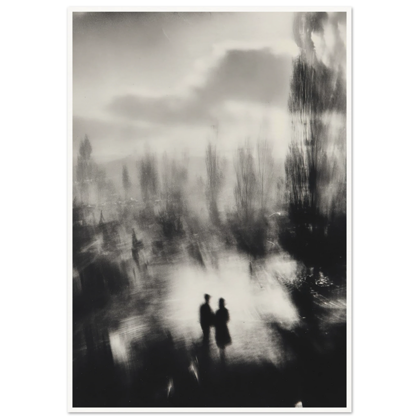 Abstract Land B&W - Framed Poster - 30x40 cm / 12x16″ - Black frame