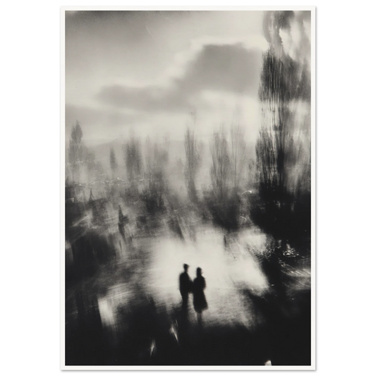Abstract Land B&W - Framed Poster - 30x40 cm / 12x16″ - Black frame