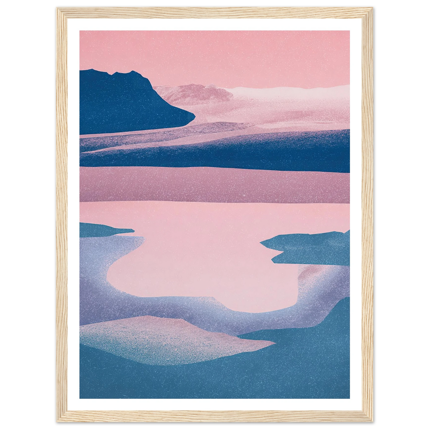 Abstract Tides of The North - Framed Poster - 30x40 cm / 12x16″ - Black frame