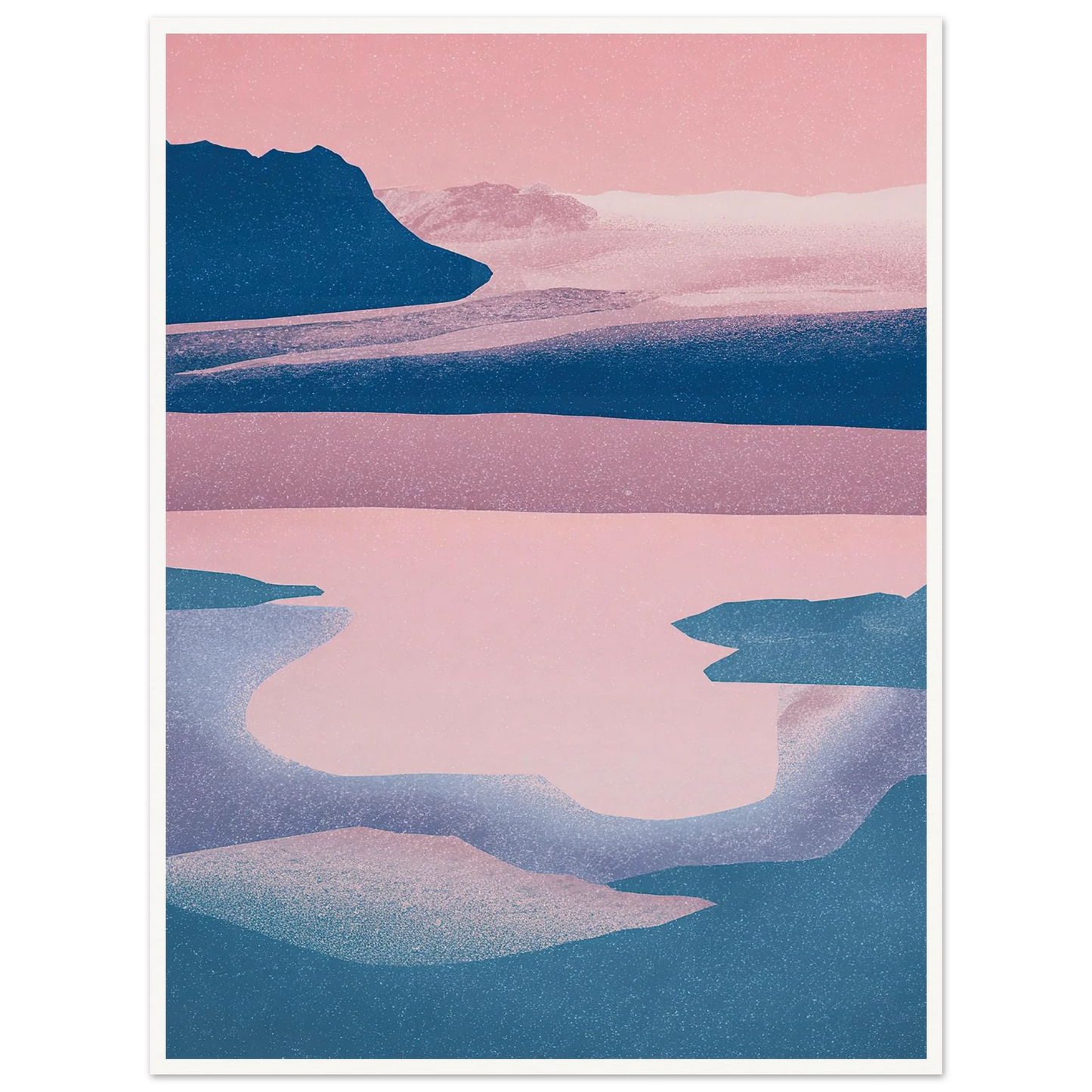 Abstract Tides of The North - Framed Poster - 30x40 cm / 12x16″ - Black frame