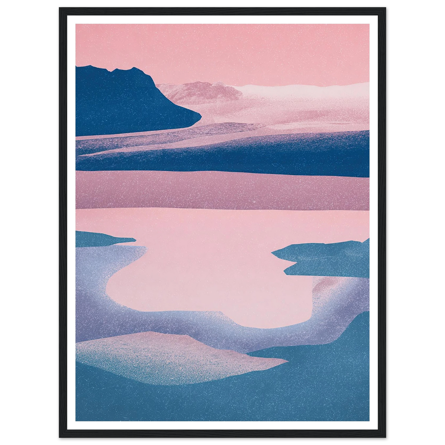 Abstract Tides of The North - Framed Poster - 30x40 cm / 12x16″ - Black frame