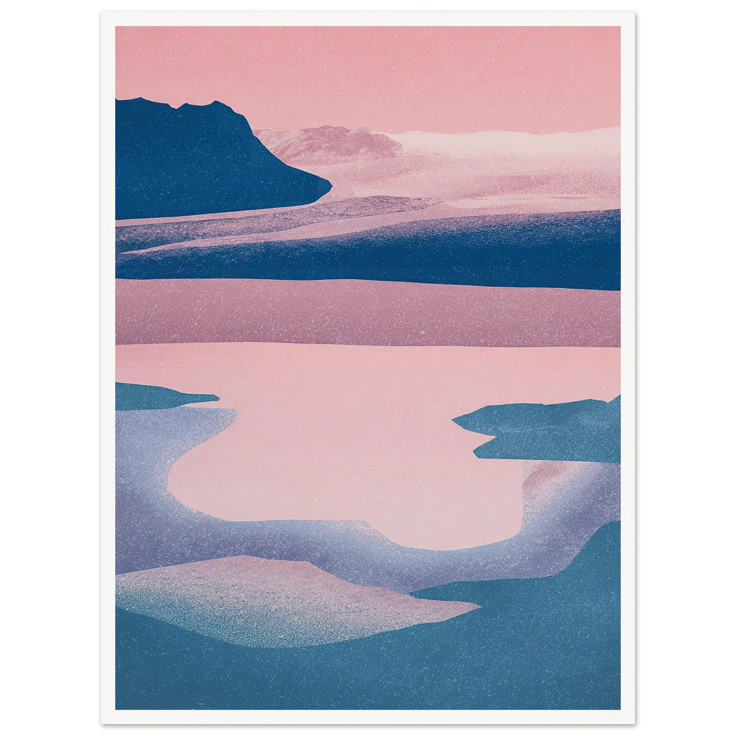 Abstract Tides of The North - Framed Poster - 30x40 cm / 12x16″ - Black frame
