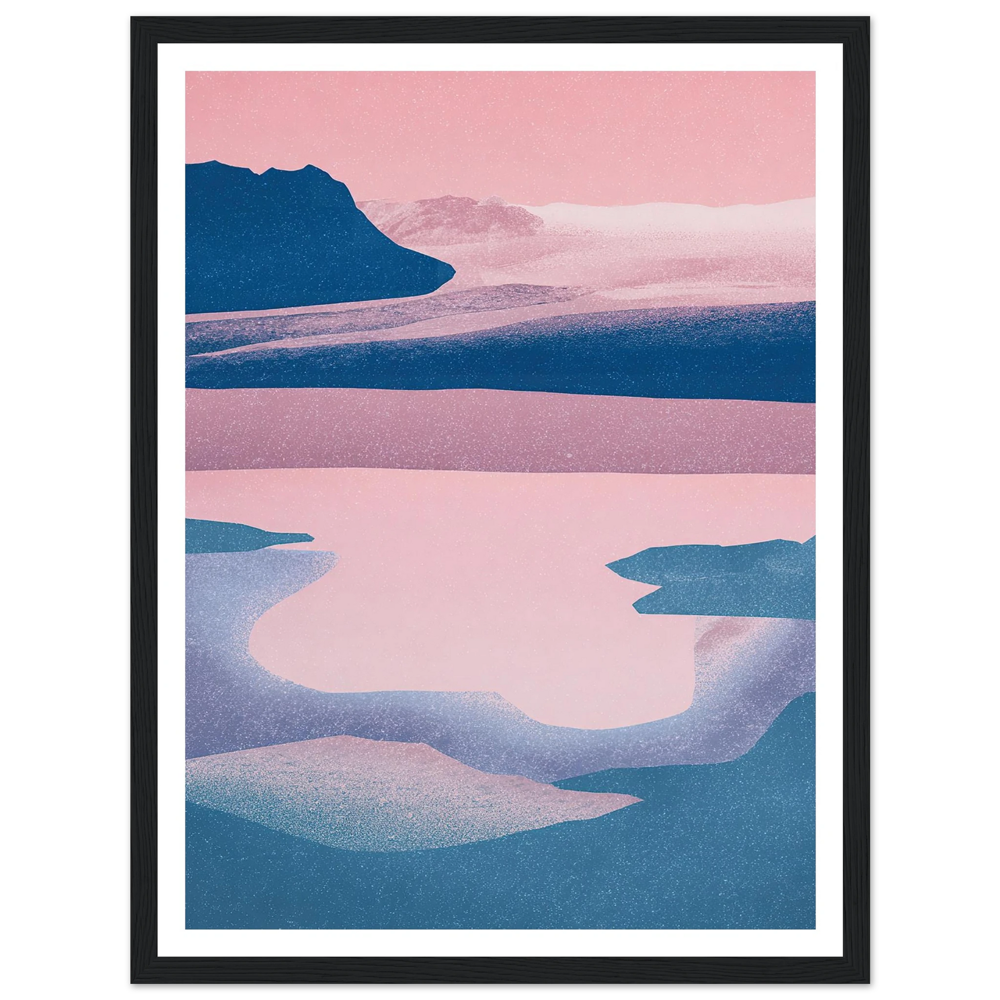 Abstract Tides of The North - Framed Poster - 30x40 cm / 12x16″ - Black frame