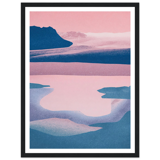 Abstract Tides of The North - Framed Poster - 30x40 cm / 12x16″ - Black frame