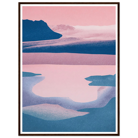 Abstract Tides of The North - Framed Poster - 30x40 cm / 12x16″ - Black frame