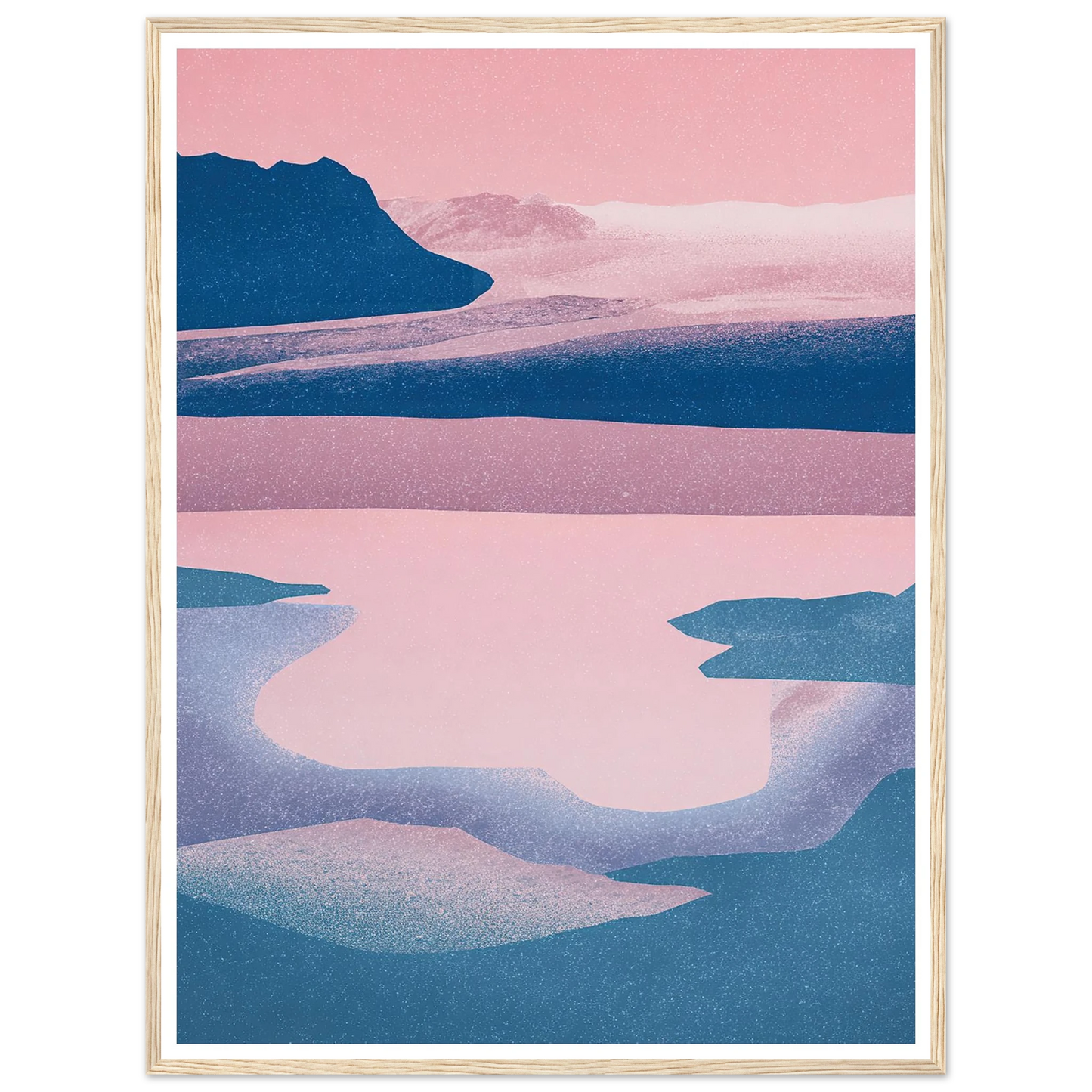 Abstract Tides of The North - Framed Poster - 30x40 cm / 12x16″ - Black frame