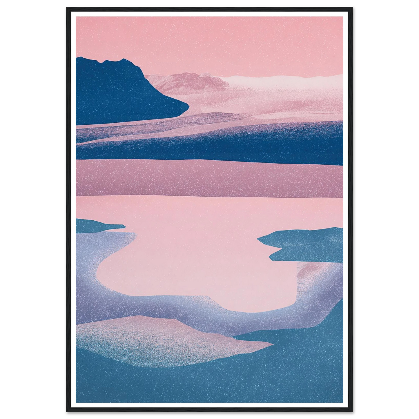 Abstract Tides of The North - Framed Poster - 30x40 cm / 12x16″ - Black frame