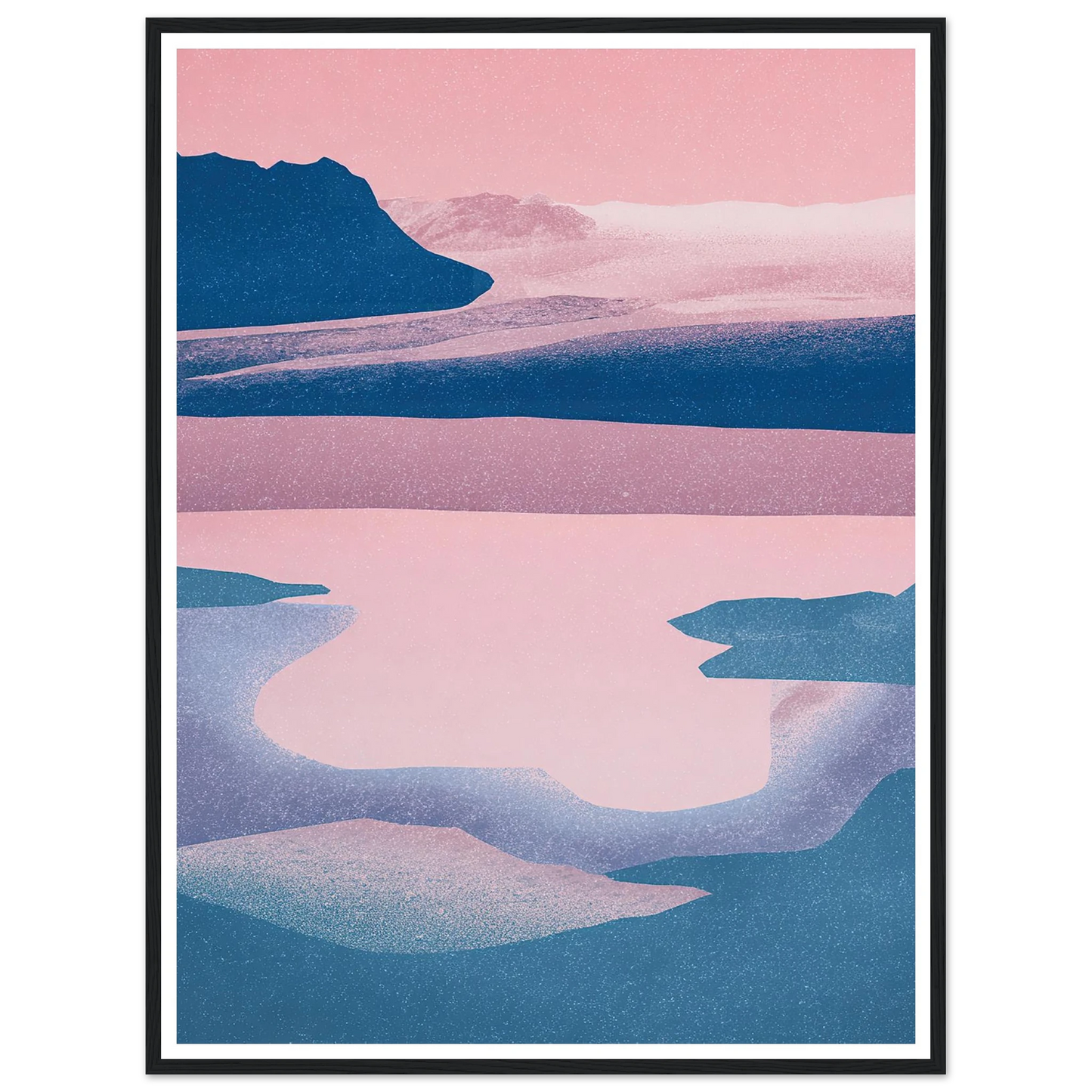 Abstract Tides of The North - Framed Poster - 30x40 cm / 12x16″ - Black frame