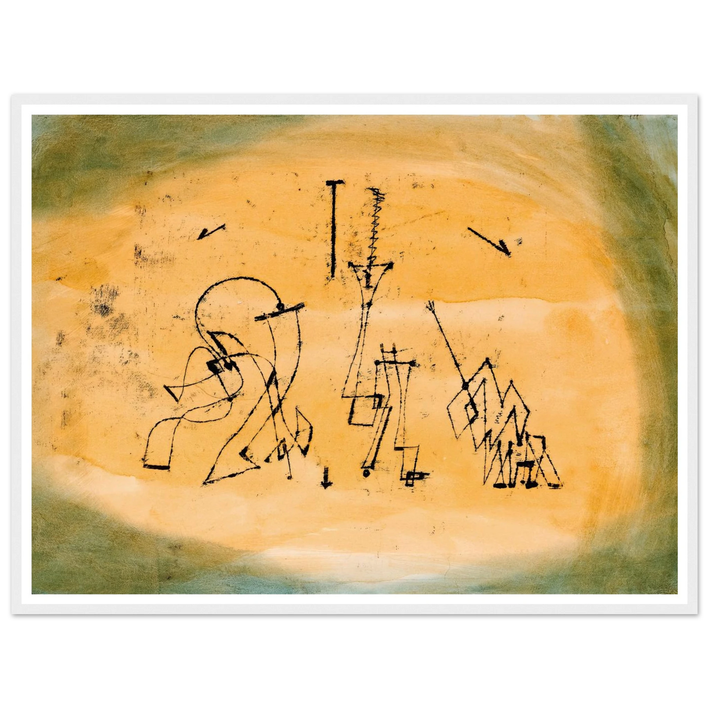 Abstract Trio (1923) Art Print | Paul Klee - Framed Poster - 30x40 cm / 12x16″ - Black frame