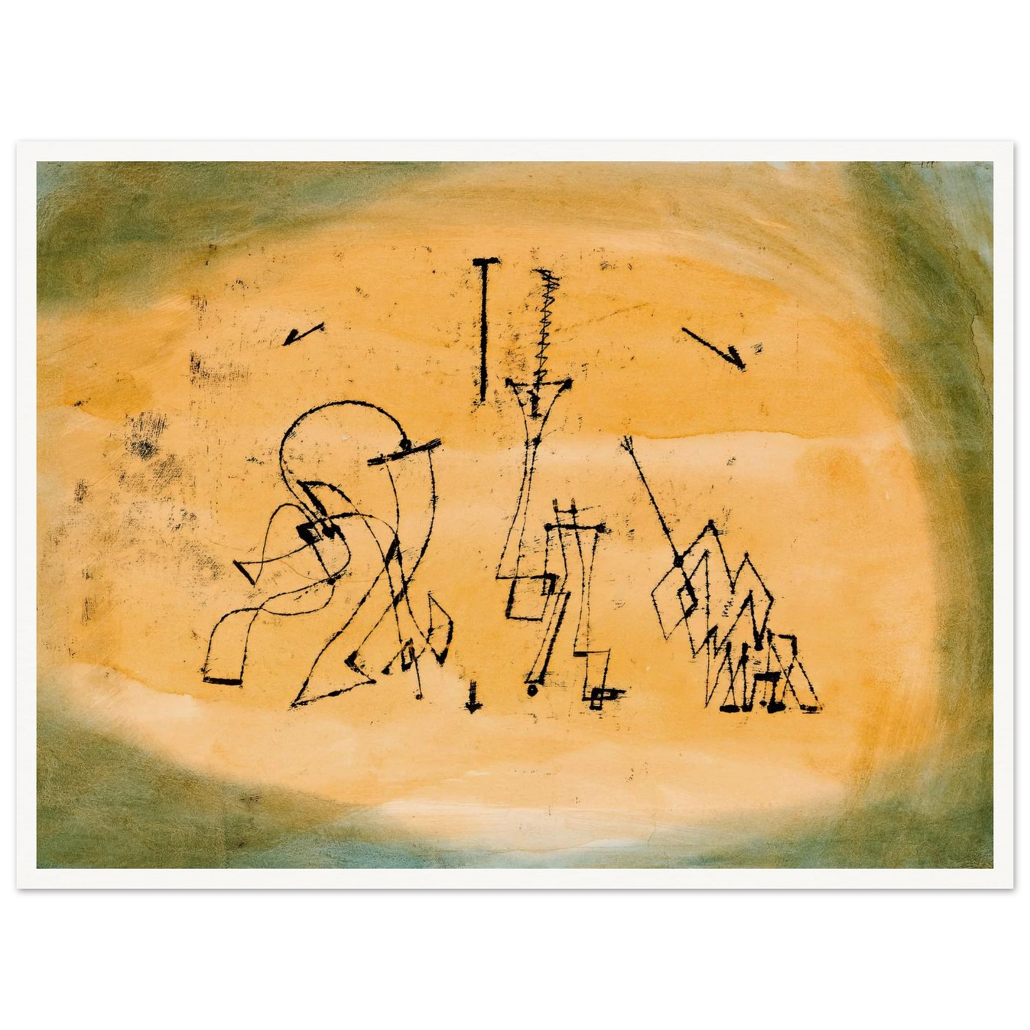 Abstract Trio (1923) Art Print | Paul Klee - Framed Poster - 30x40 cm / 12x16″ - Black frame