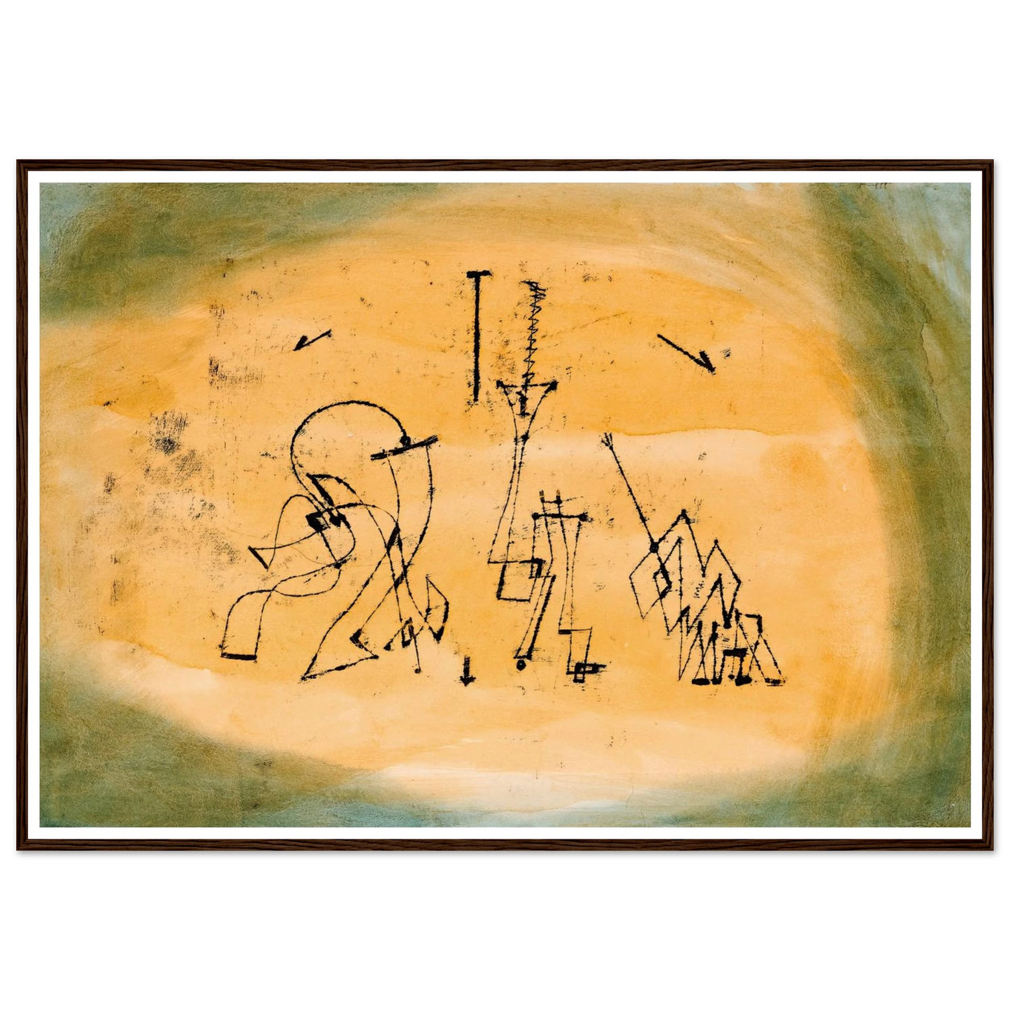 Abstract Trio (1923) Art Print | Paul Klee - Framed Poster - 30x40 cm / 12x16″ - Black frame