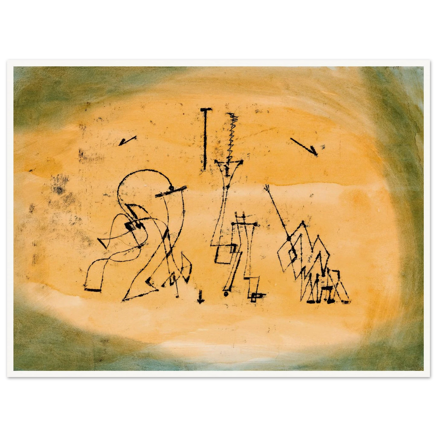 Abstract Trio (1923) Art Print | Paul Klee - Framed Poster - 30x40 cm / 12x16″ - Black frame